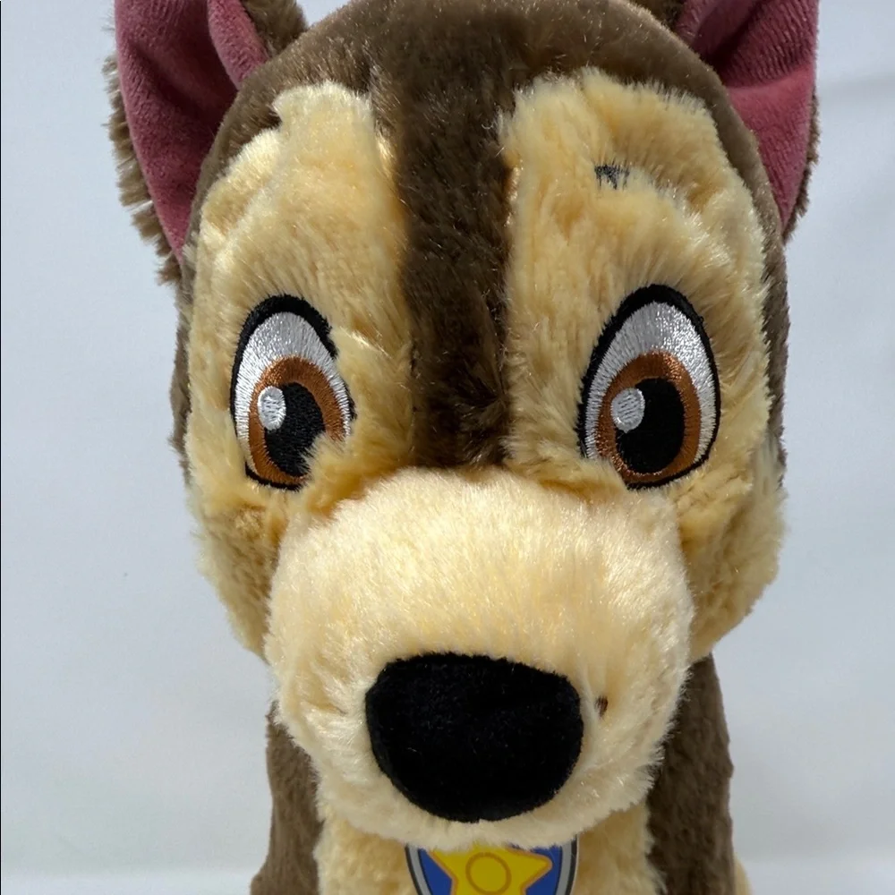 Paw Patrol Chase Build-a-Bear Plush Dog Toy with dog tag and collar 12”